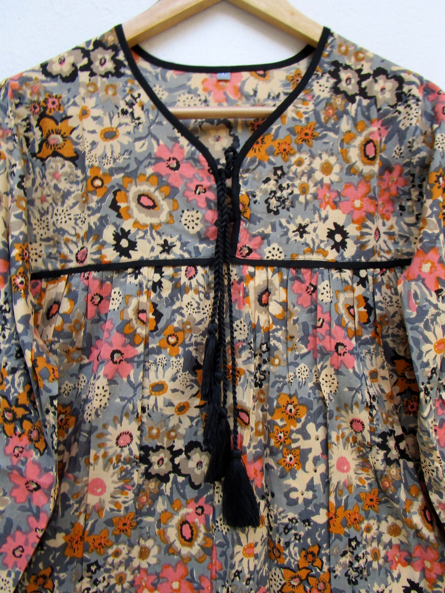 multicolour screen printed womens blouse
