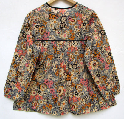 multicolour screen printed womens blouse