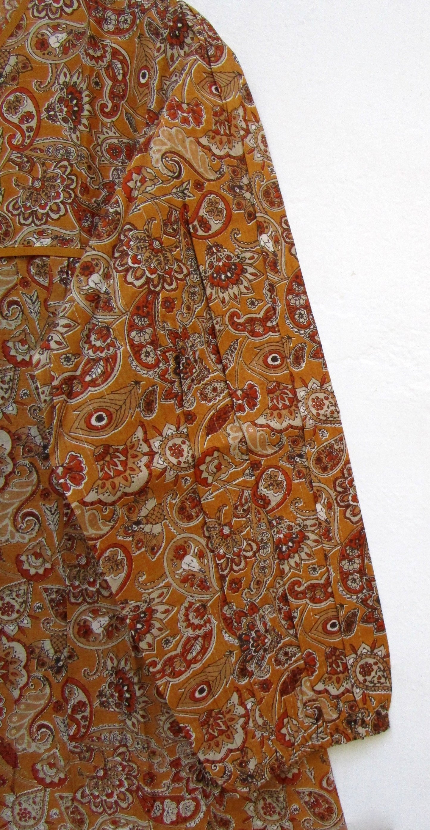 rustic multifloral and paisley screen printed blouse for women