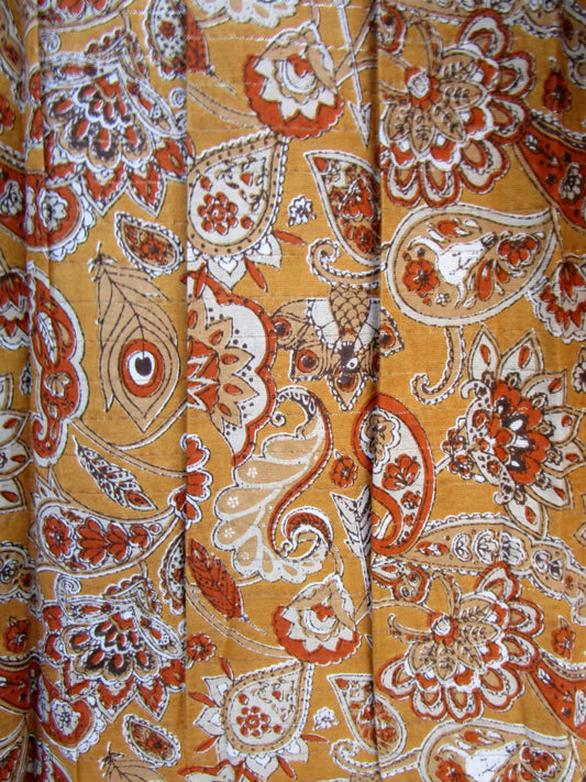 rustic multifloral and paisley screen printed blouse for women