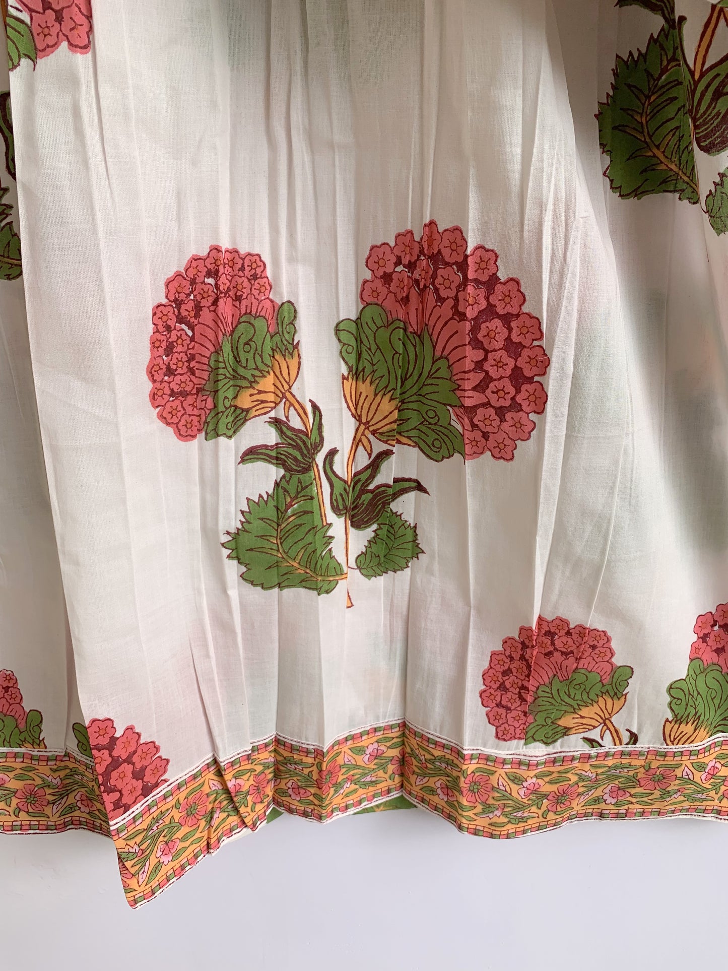 Floral Hand Block Printed Cotton Mini Dress – Puff Sleeve Boho Summer Dress