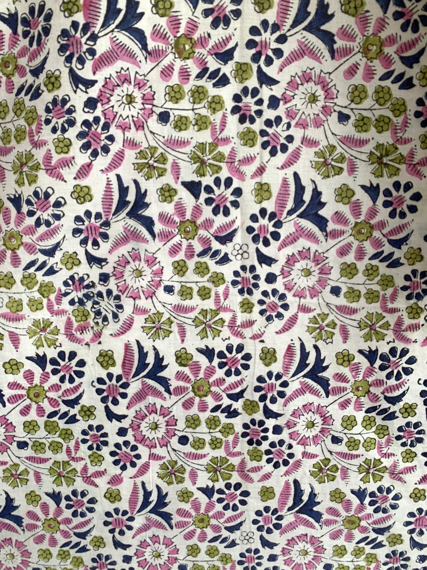 Ivory Multicolor Floral Block Print Cotton Kurta – Women’s Ethnic Wear