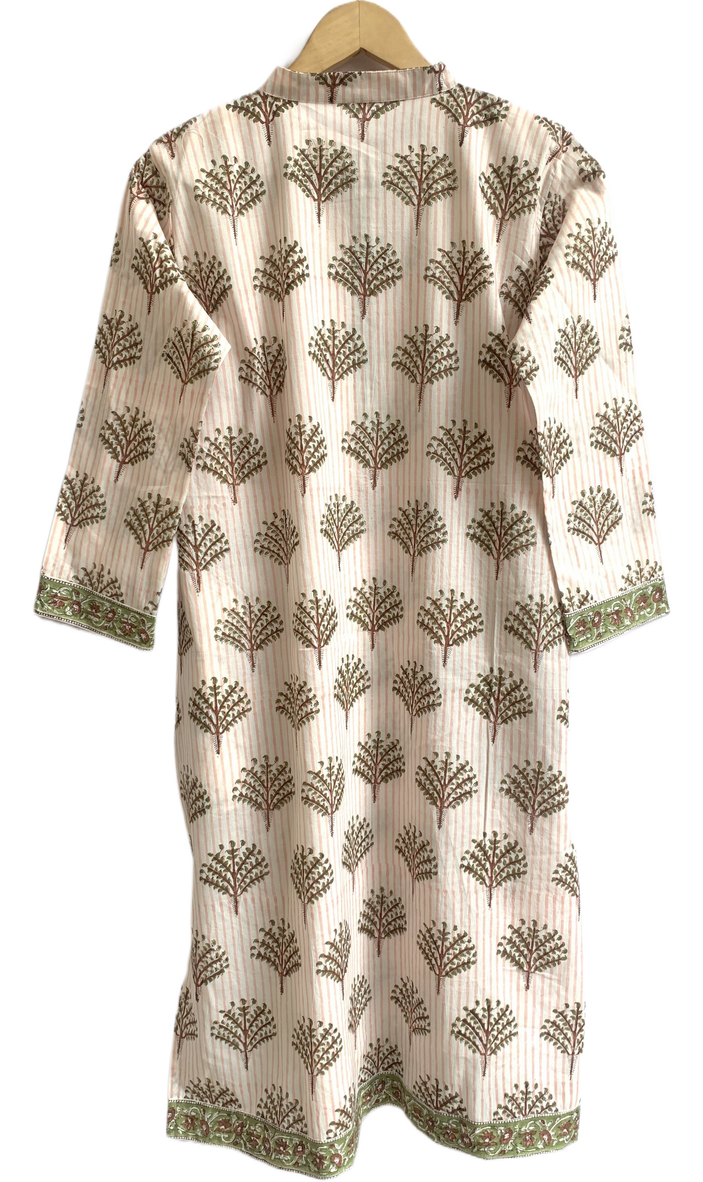 Tree Motif Hand Block Print Cotton Kurta – Women’s Ethnic Tunic
